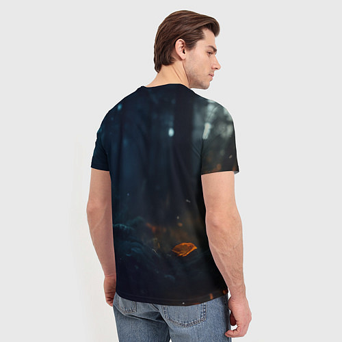 Мужская футболка Волк рассвет / 3D-принт – фото 4