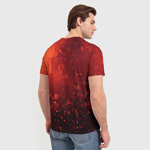 Мужская футболка Пиксельные искры / 3D-принт – фото 4