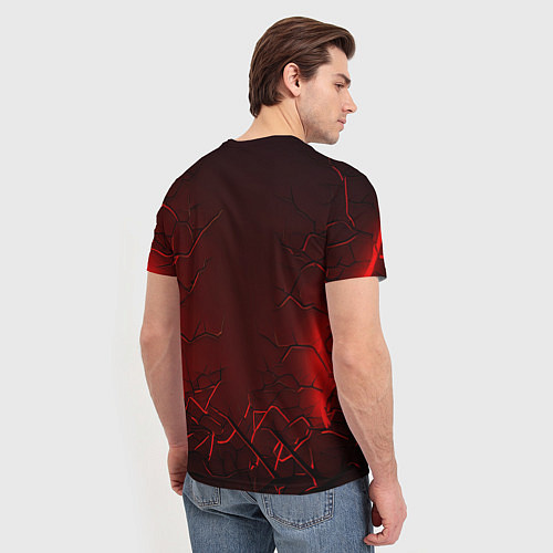 Мужская футболка Baldurs Gate 3 logo red / 3D-принт – фото 4