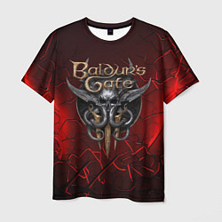 Мужская футболка Baldurs Gate 3 logo red