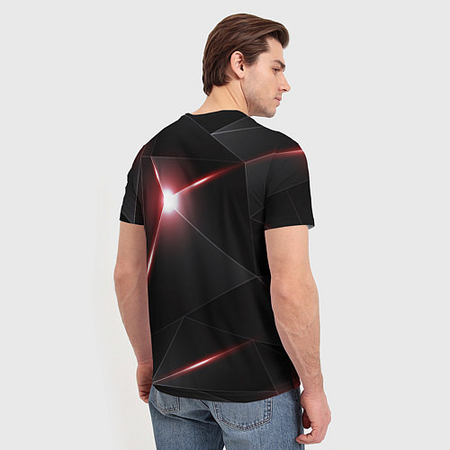 Мужская футболка Baldurs Gate 3 logo black red / 3D-принт – фото 4
