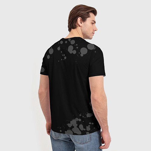 Мужская футболка Spirited Away glitch на темном фоне / 3D-принт – фото 4