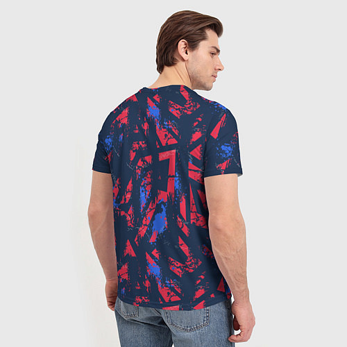 Мужская футболка Спортивный абстрактный фон / 3D-принт – фото 4