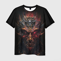 Мужская футболка Baldurs Gate 3 logo demon