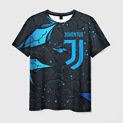 Мужская футболка Juventus abstract blue logo