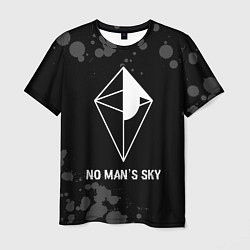 Мужская футболка No Mans Sky glitch на темном фоне