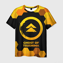 Мужская футболка Ghost of Tsushima - gold gradient