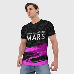 Футболка мужская Thirty Seconds to Mars rock legends: символ сверху, цвет: 3D-принт — фото 2