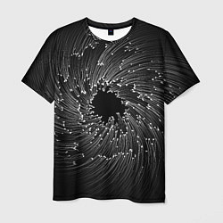 Мужская футболка Абстракция черная дыра