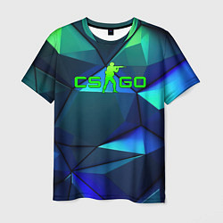 Мужская футболка CSGO blue green gradient