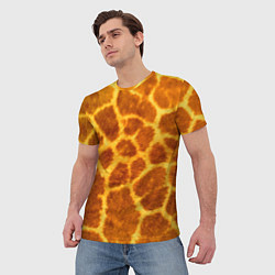 Футболка мужская Шкура жирафа - текстура, цвет: 3D-принт — фото 2