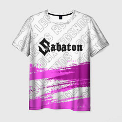 Мужская футболка Sabaton rock legends: символ сверху
