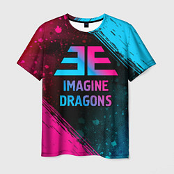 Мужская футболка Imagine Dragons - neon gradient