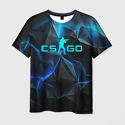 Мужская футболка CSGO neon style logo