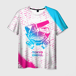 Мужская футболка Tokyo Ghoul neon gradient style