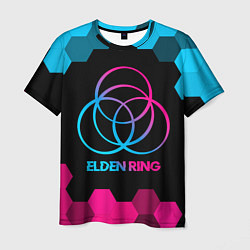 Мужская футболка Elden Ring - neon gradient