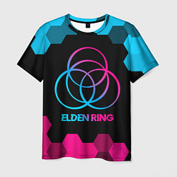 Мужская футболка Elden Ring - neon gradient