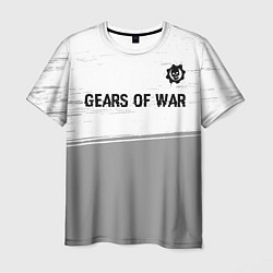 Мужская футболка Gears of War glitch на светлом фоне: символ сверху