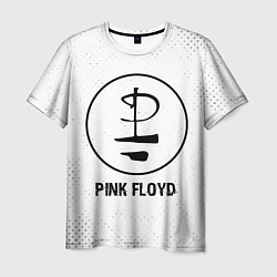 Мужская футболка Pink Floyd glitch на светлом фоне