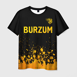 Мужская футболка Burzum - gold gradient: символ сверху