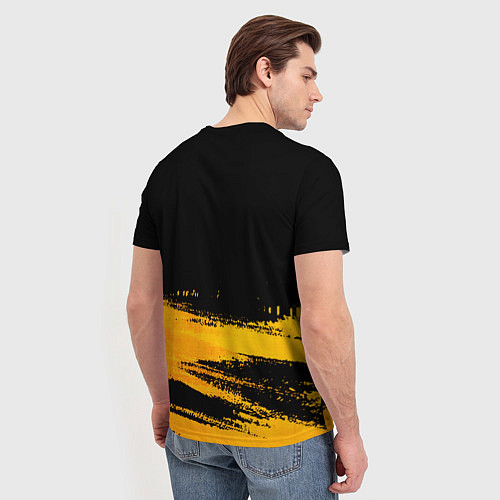 Мужская футболка Chrysler - gold gradient: символ сверху / 3D-принт – фото 4