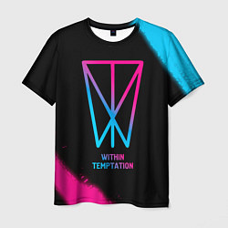 Футболка мужская Within Temptation - neon gradient, цвет: 3D-принт