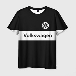 Футболка мужская Фольцваген - черный и белый, цвет: 3D-принт