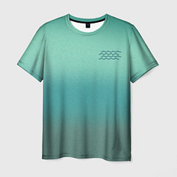 Мужская футболка Бирюзовый цвет морской волны