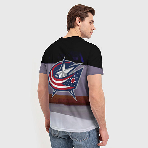 Мужская футболка Sergey Bobrovsky - goalkeeper - Columbus blue jack / 3D-принт – фото 4