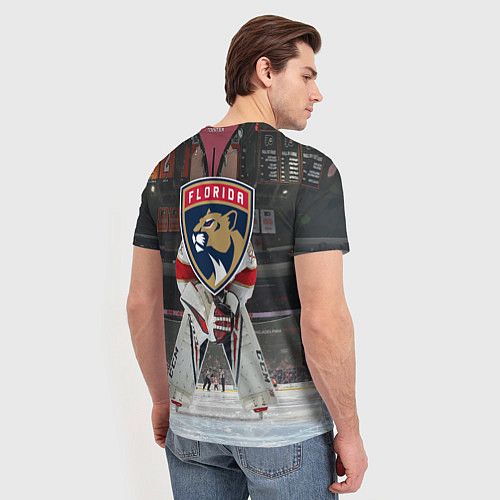Мужская футболка Sergey Bobrovsky - Florida panthers - hockey / 3D-принт – фото 4