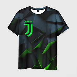 Футболка мужская Juventus black green logo, цвет: 3D-принт