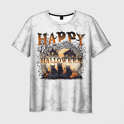 Мужская футболка С котиками на хэллоуин