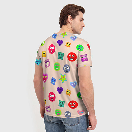 Мужская футболка Разные смайлики / 3D-принт – фото 4