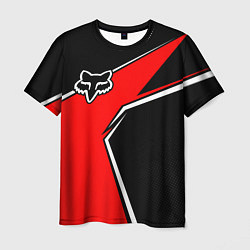 Мужская футболка Fox мотокросс - красный