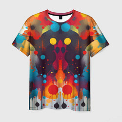 Футболка мужская Mirrow colorful blots - abstraction - vogue, цвет: 3D-принт