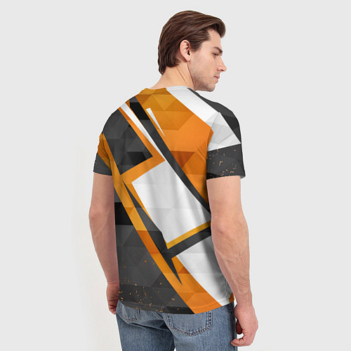 Мужская футболка Абстрактный полигональный узор Asiimov / 3D-принт – фото 4