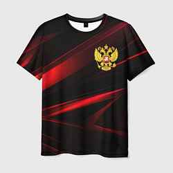 Футболка мужская Золотистый герб России, цвет: 3D-принт