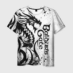 Мужская футболка Балдурс гейт 3 - дракон