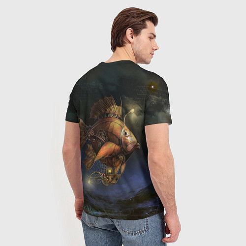 Мужская футболка Рыба-дирижабль в ночи / 3D-принт – фото 4
