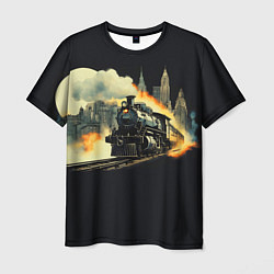 Мужская футболка Поезд путешествие