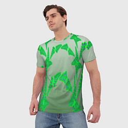 Футболка мужская Растительный паттерн, цвет: 3D-принт — фото 2