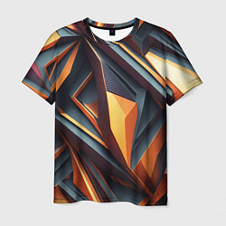 Мужская футболка Разноцветная 3D геометрия узоров метавселенной