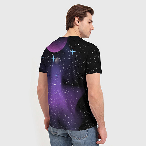 Мужская футболка Фон космоса звёздное небо / 3D-принт – фото 4