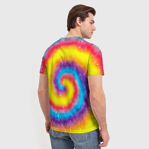 Мужская футболка Тай-дай сочные цвета / 3D-принт – фото 4