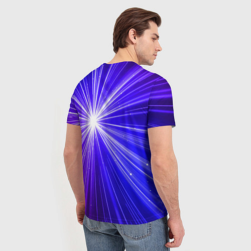 Мужская футболка Космическое свечение / 3D-принт – фото 4
