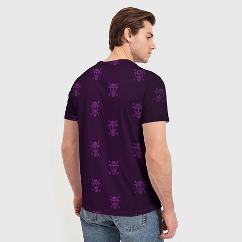 Мужская футболка One piece - Луффи в стиле Пип-Бой / 3D-принт – фото 4