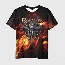 Мужская футболка Baldurs Gate 3 fire