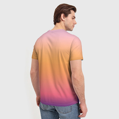 Мужская футболка Sunset colors градиент / 3D-принт – фото 4