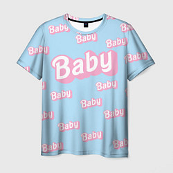 Мужская футболка Baby - Barbie style: blue pattern
