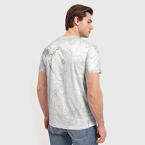 Мужская футболка Череп в цилиндре стимпанк / 3D-принт – фото 4